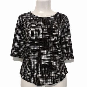 Bar III - Asymmetrical Checkered Blouse